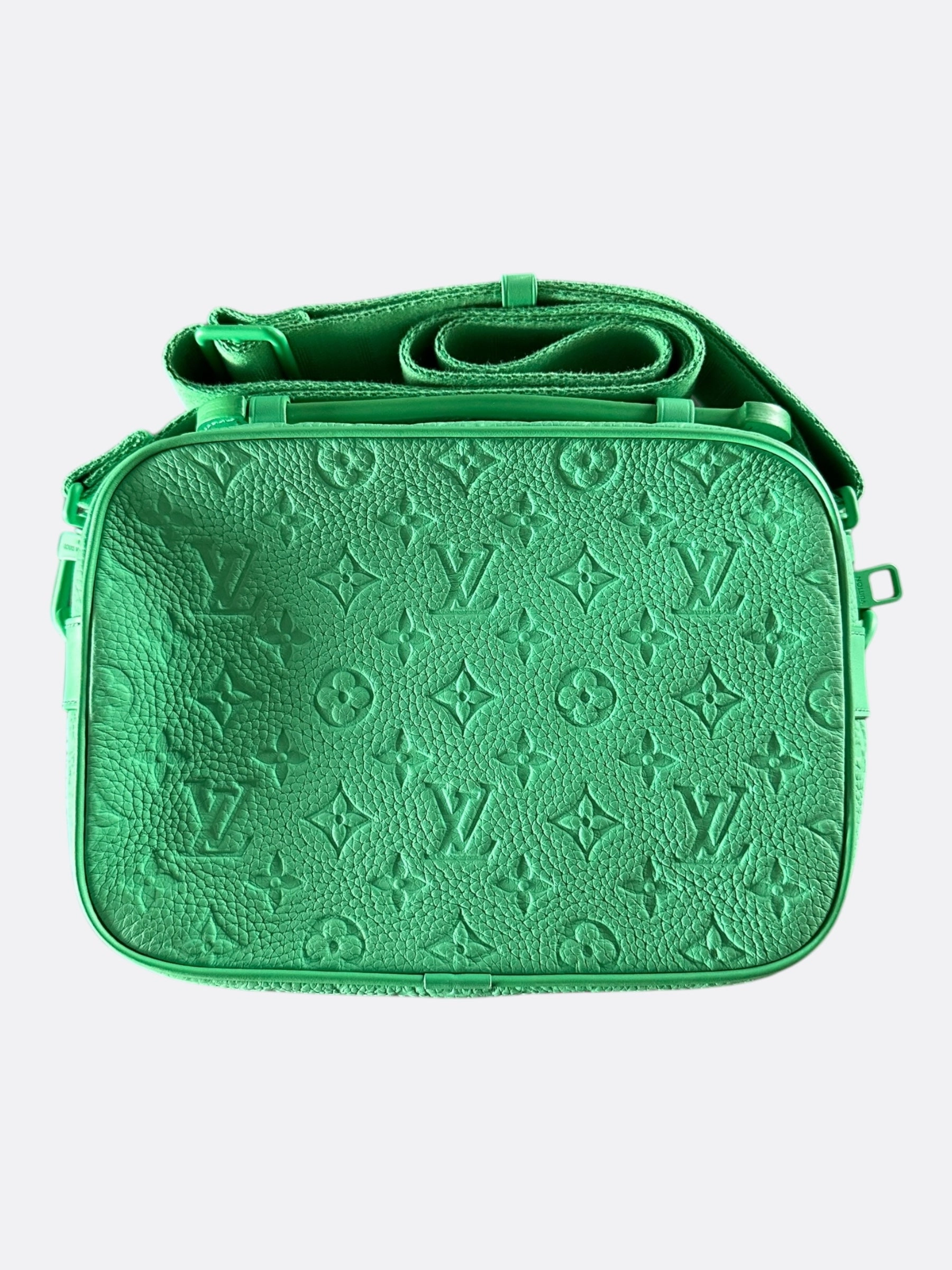Louis Vuitton Green Taurillon Monogram S-Lock Messenger Bag
