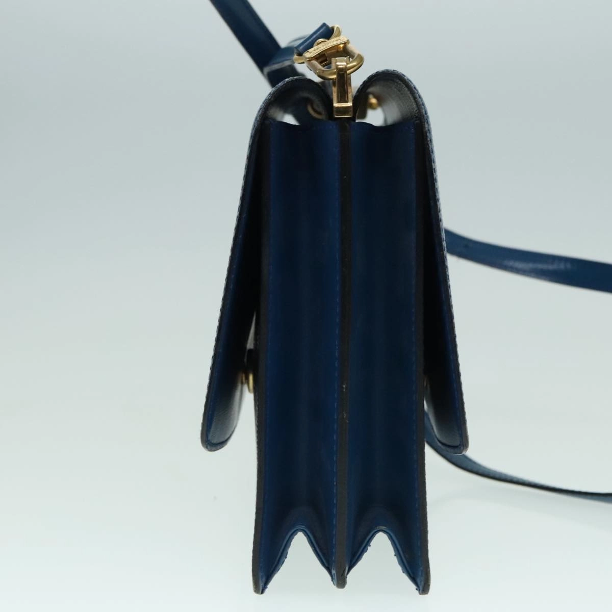 Louis Vuitton Grenelle Blue Leather Shoulder Bag