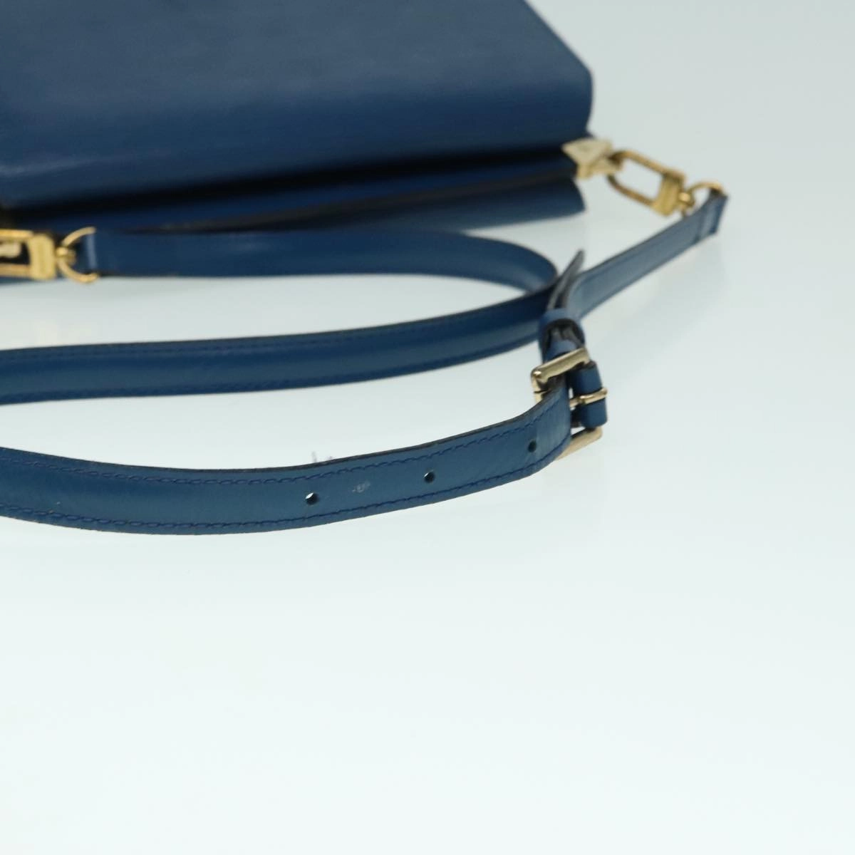 Louis Vuitton Grenelle Blue Leather Shoulder Bag