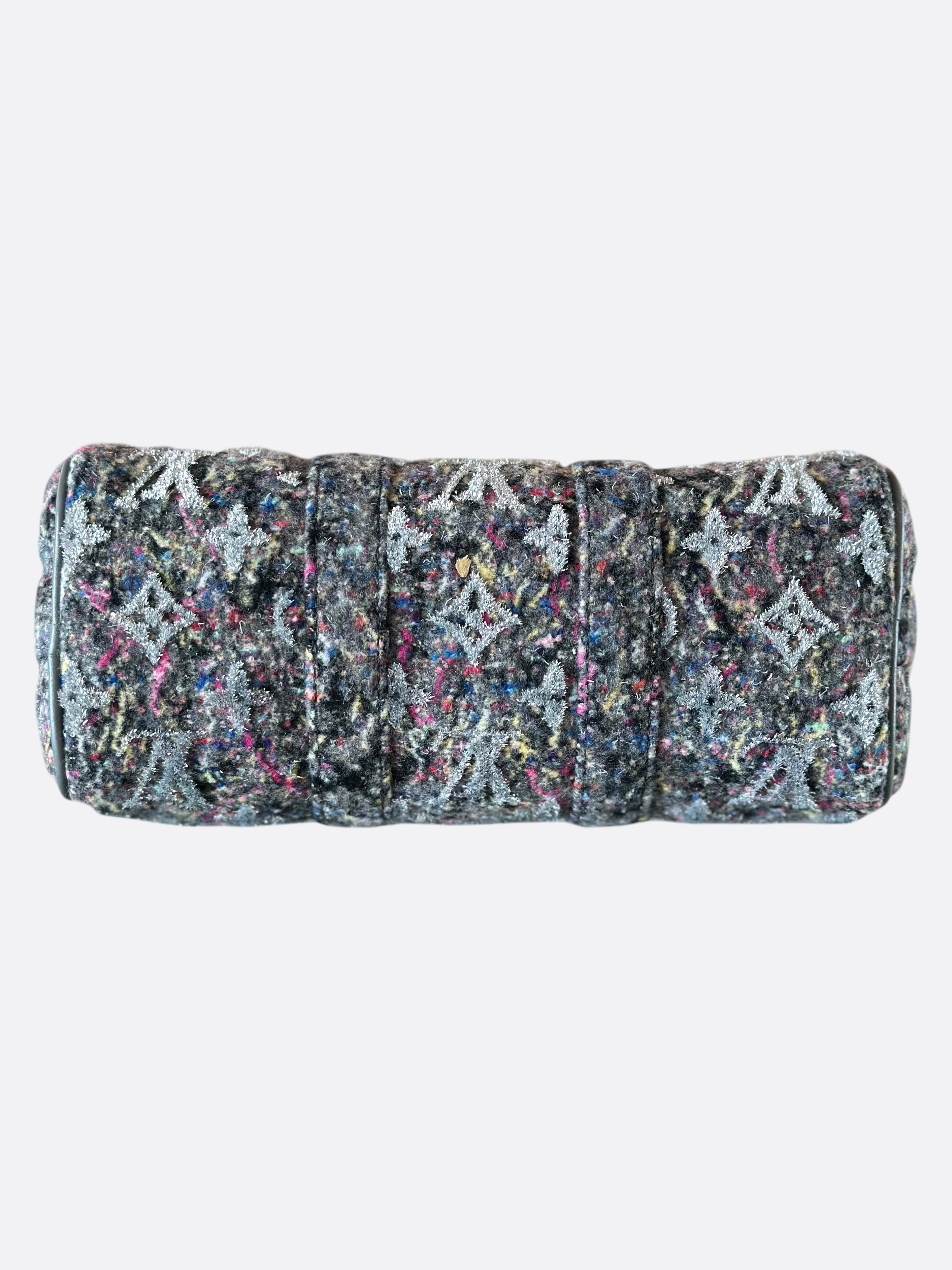 Louis Vuitton Grey & White Monogram Recycle Keepall XS