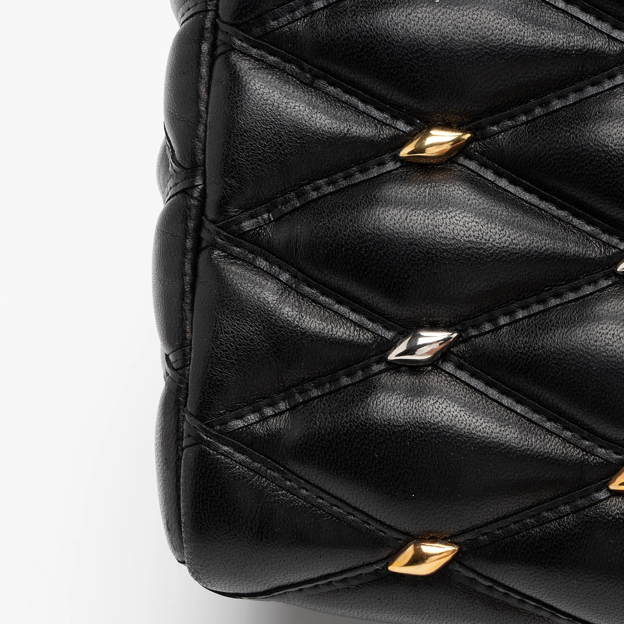 Louis Vuitton Lambskin Studded GO-14 PM Shoulder Bag (SHF-qLBOWs)