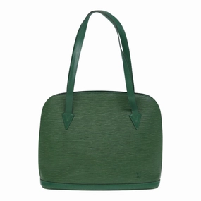 Louis Vuitton Lussac Green Leather Shoulder Bag