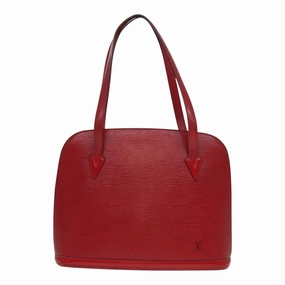 Louis Vuitton Lussac Red Leather Shoulder Bag