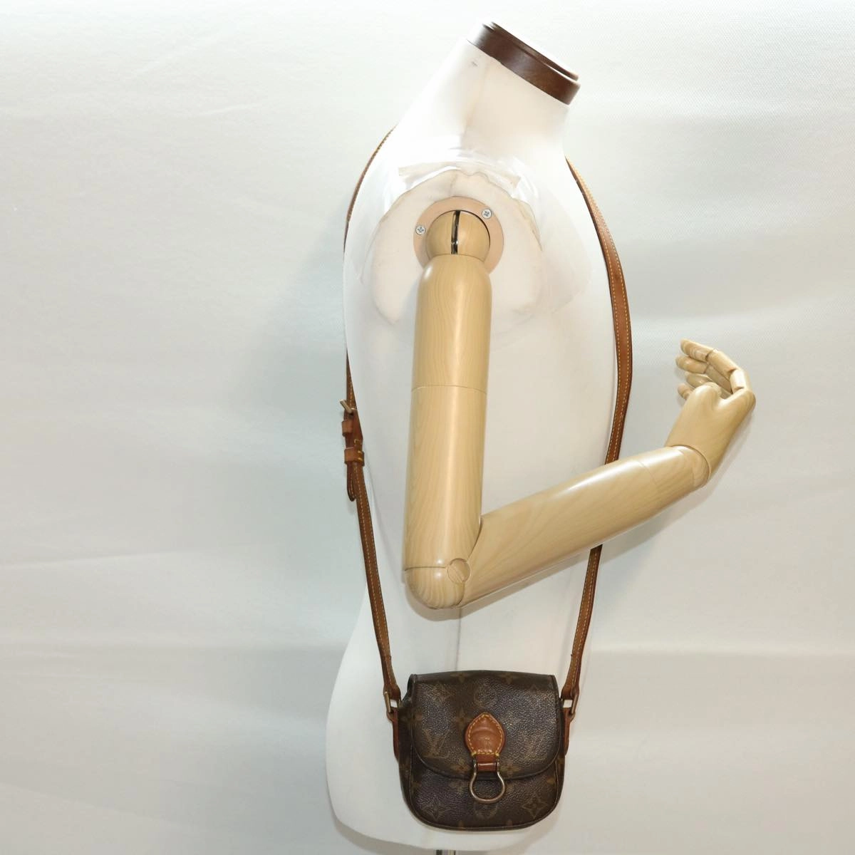 LOUIS VUITTON Monogram Bebe Saint Cloud Shoulder Bag M51245 LV yk6637B