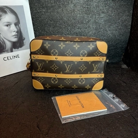 Louis Vuitton Monogram Box Shoulder Bag Brown Medium