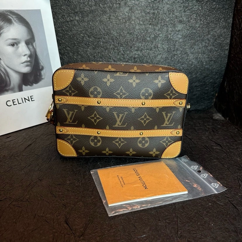 Louis Vuitton Monogram Box Shoulder Bag Brown Medium