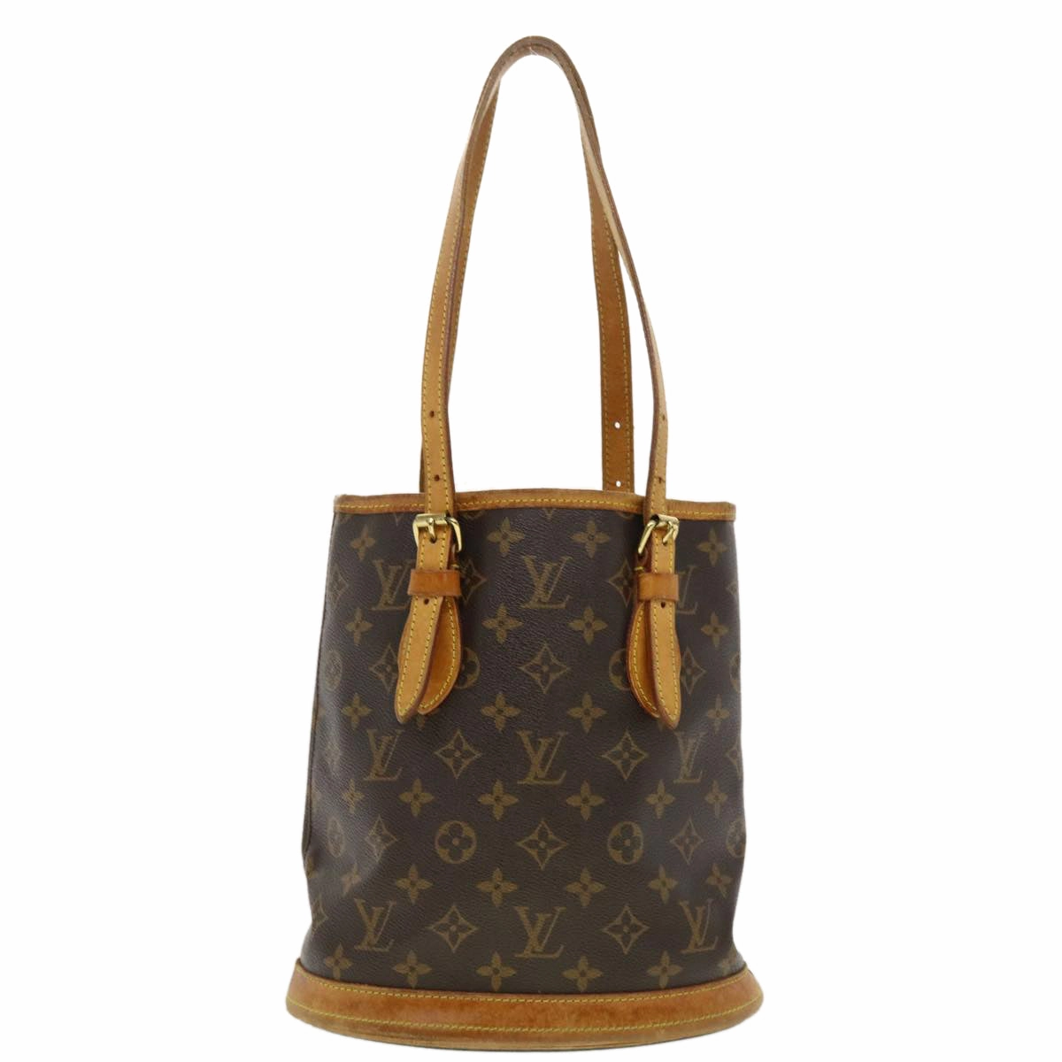 LOUIS VUITTON Monogram Bucket PM Shoulder Bag M42238 LV fm2248