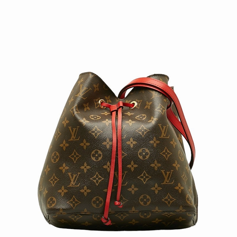 Louis Vuitton Monogram M44021 PVC/Ledger Shoulder Bag Cocklic Red Brown