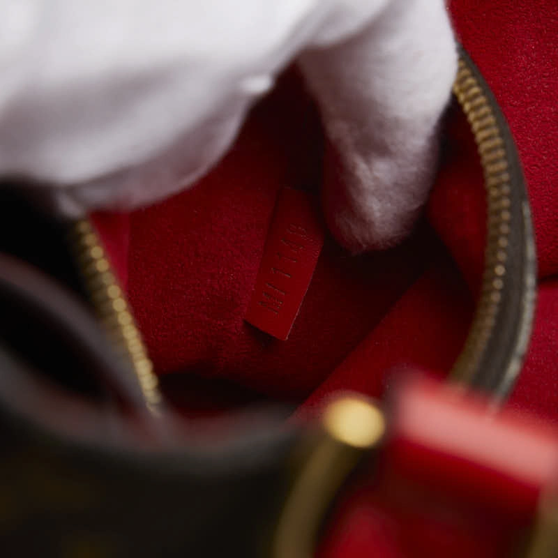 Louis Vuitton Monogram M44021 PVC/Ledger Shoulder Bag Cocklic Red Brown
