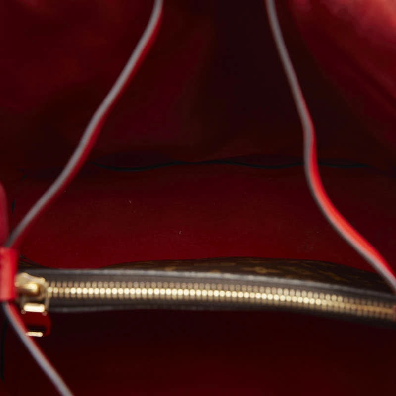 Louis Vuitton Monogram M44021 PVC/Ledger Shoulder Bag Cocklic Red Brown