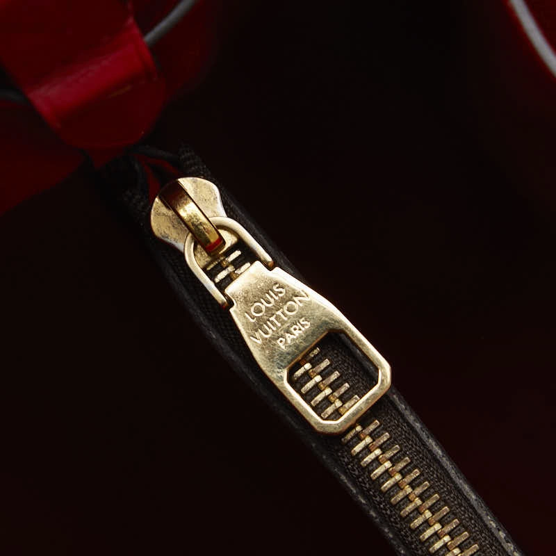Louis Vuitton Monogram M44021 PVC/Ledger Shoulder Bag Cocklic Red Brown