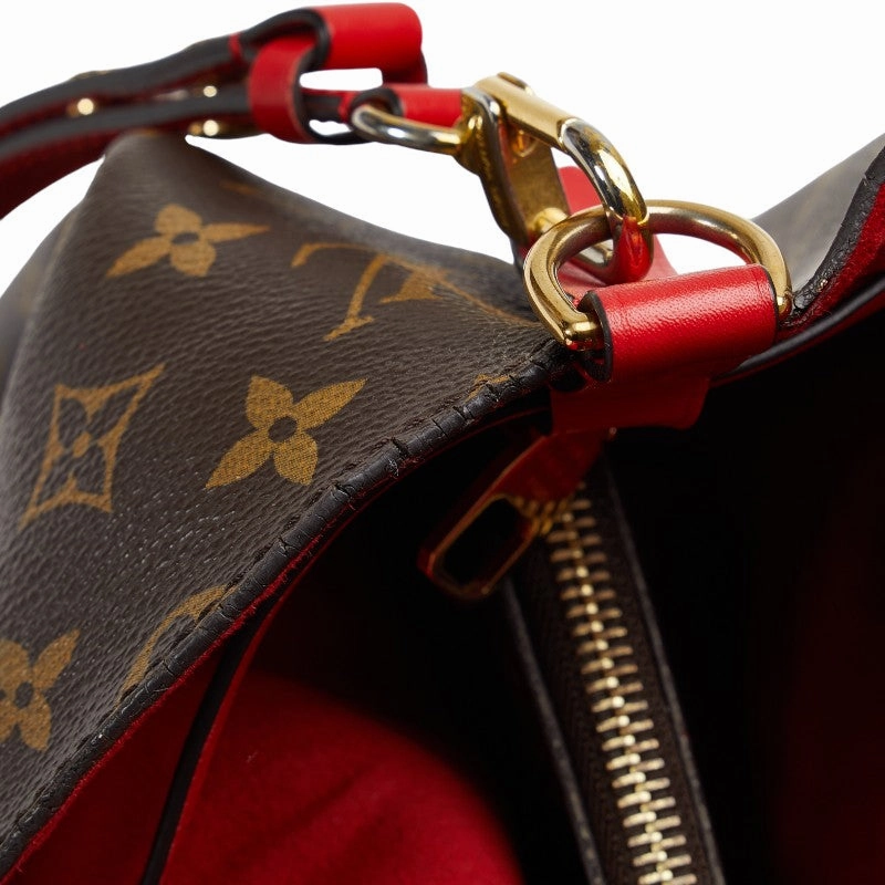 Louis Vuitton Monogram M44021 PVC/Ledger Shoulder Bag Cocklic Red Brown