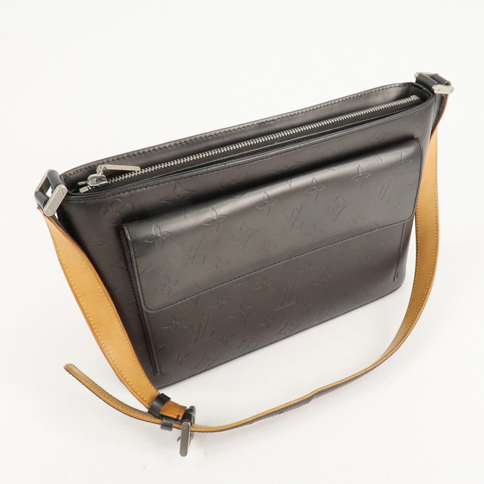 Louis Vuitton Monogram Matte Alston Shoulder Bag Noir M55122