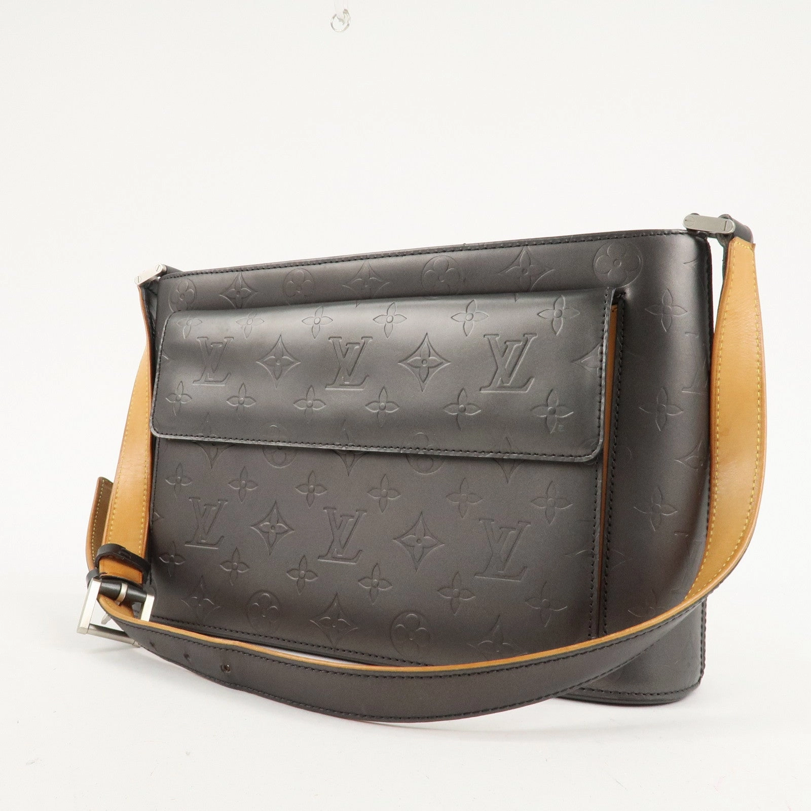 Louis Vuitton Monogram Matte Alston Shoulder Bag Noir M55122