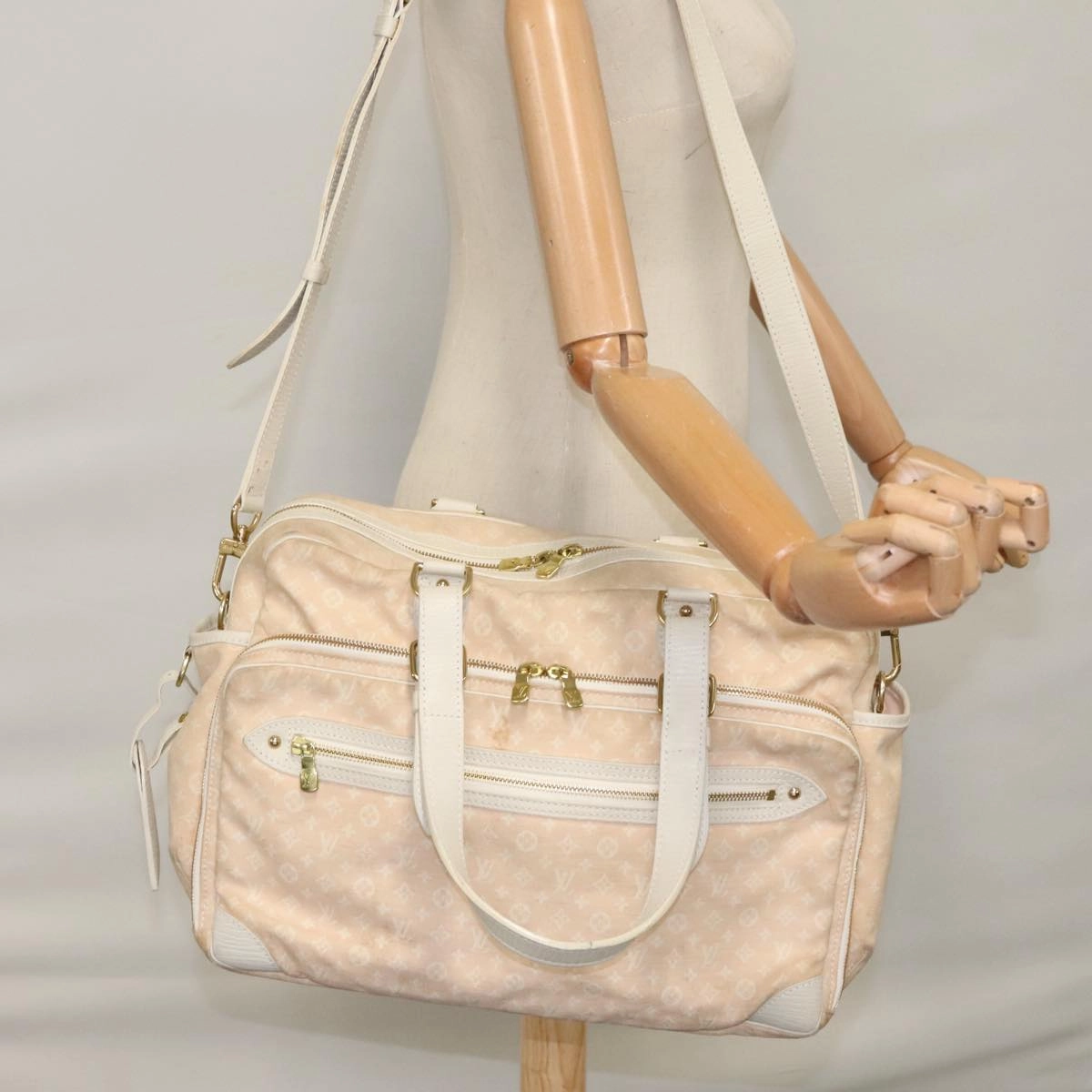 LOUIS VUITTON Monogram Mini Lin Sac Arange Shoulder Bag Rose M95255 104256