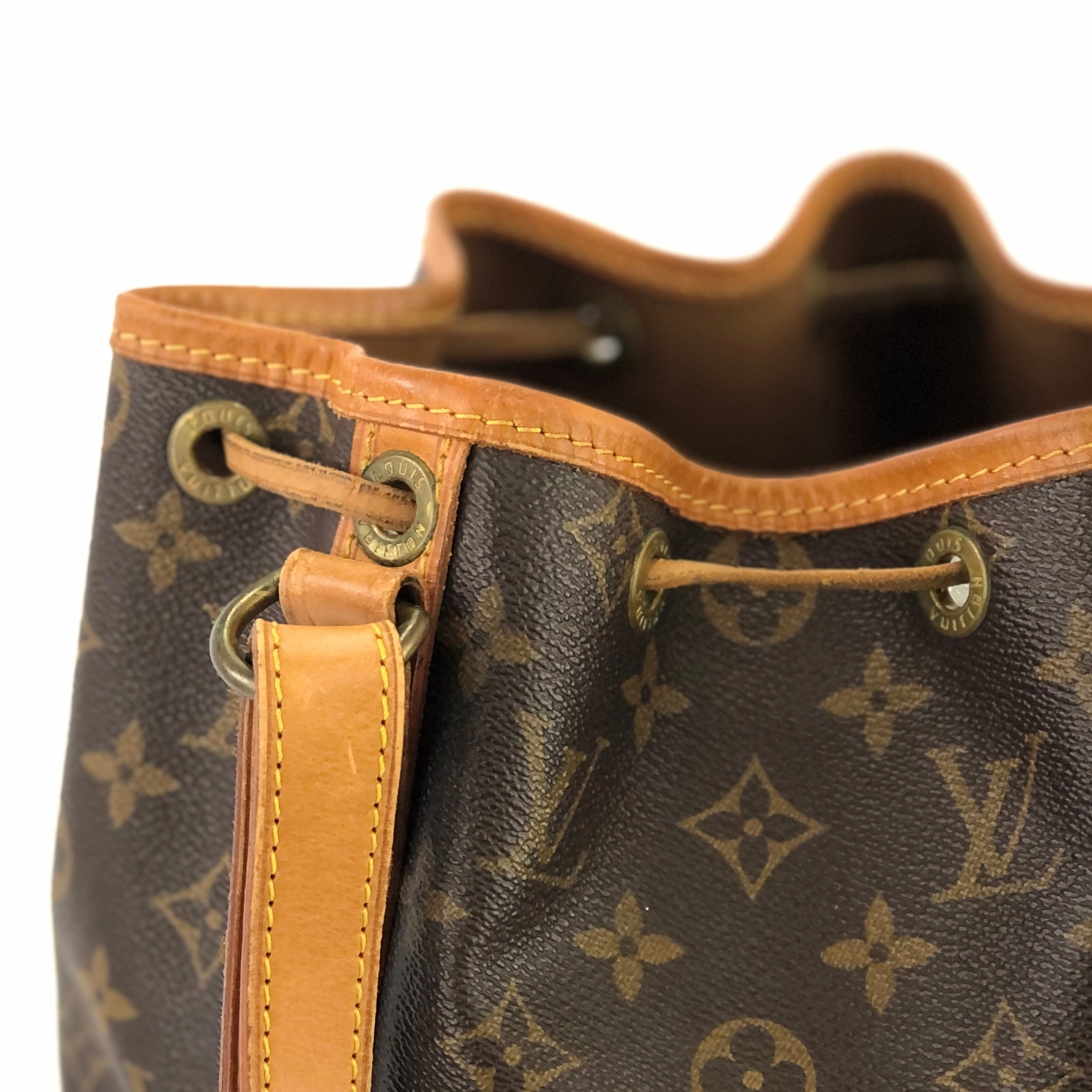 LOUIS VUITTON Monogram Noe M42224 Drawstring Shoulder bag Brown Vintage Old m7wx8x