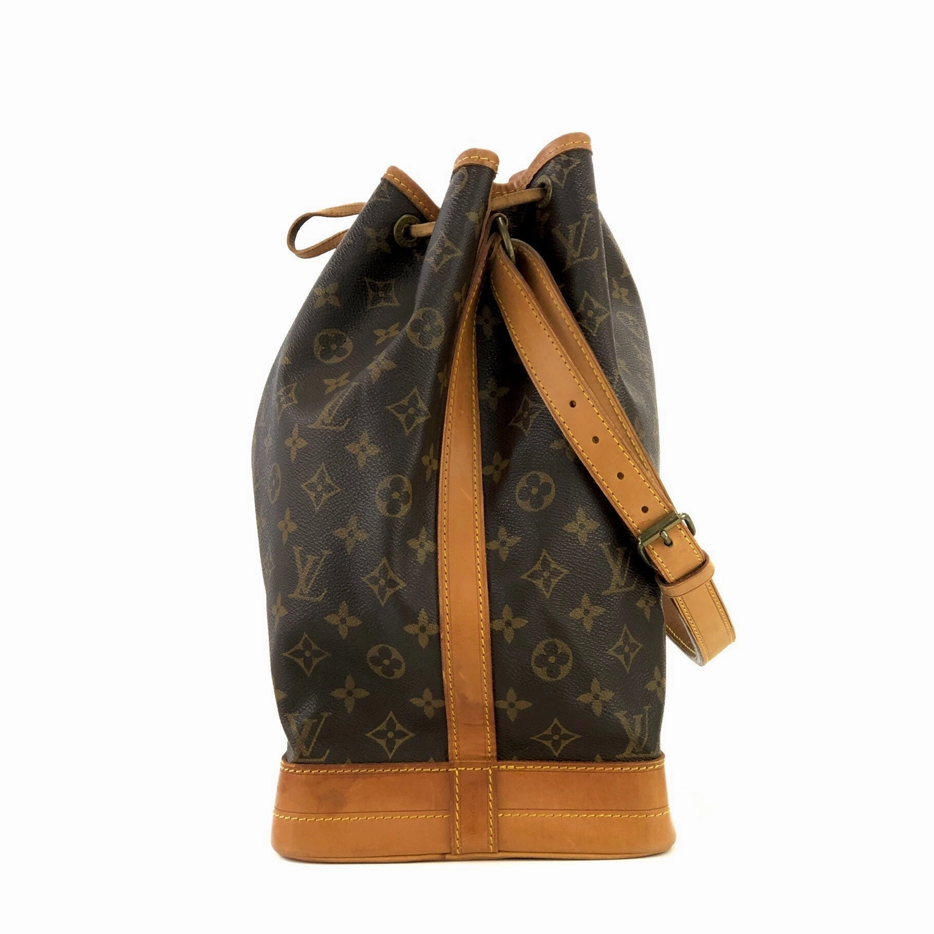 LOUIS VUITTON Monogram Noe M42224 Drawstring Shoulder bag Brown Vintage Old m7wx8x