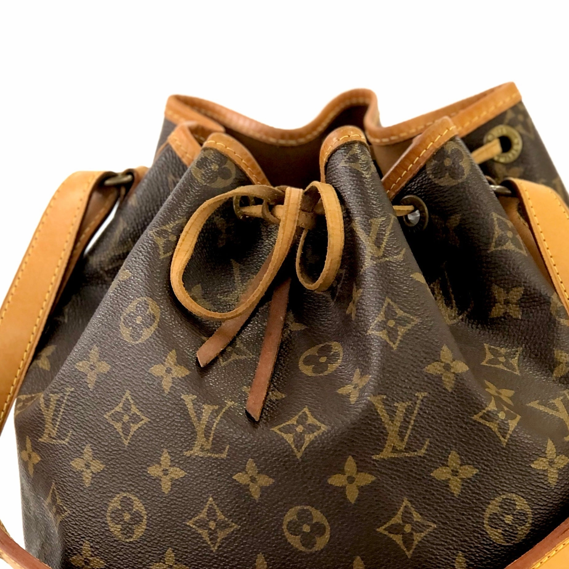 LOUIS VUITTON Monogram Noe M42224 Drawstring Shoulder bag Brown Vintage Old m7wx8x
