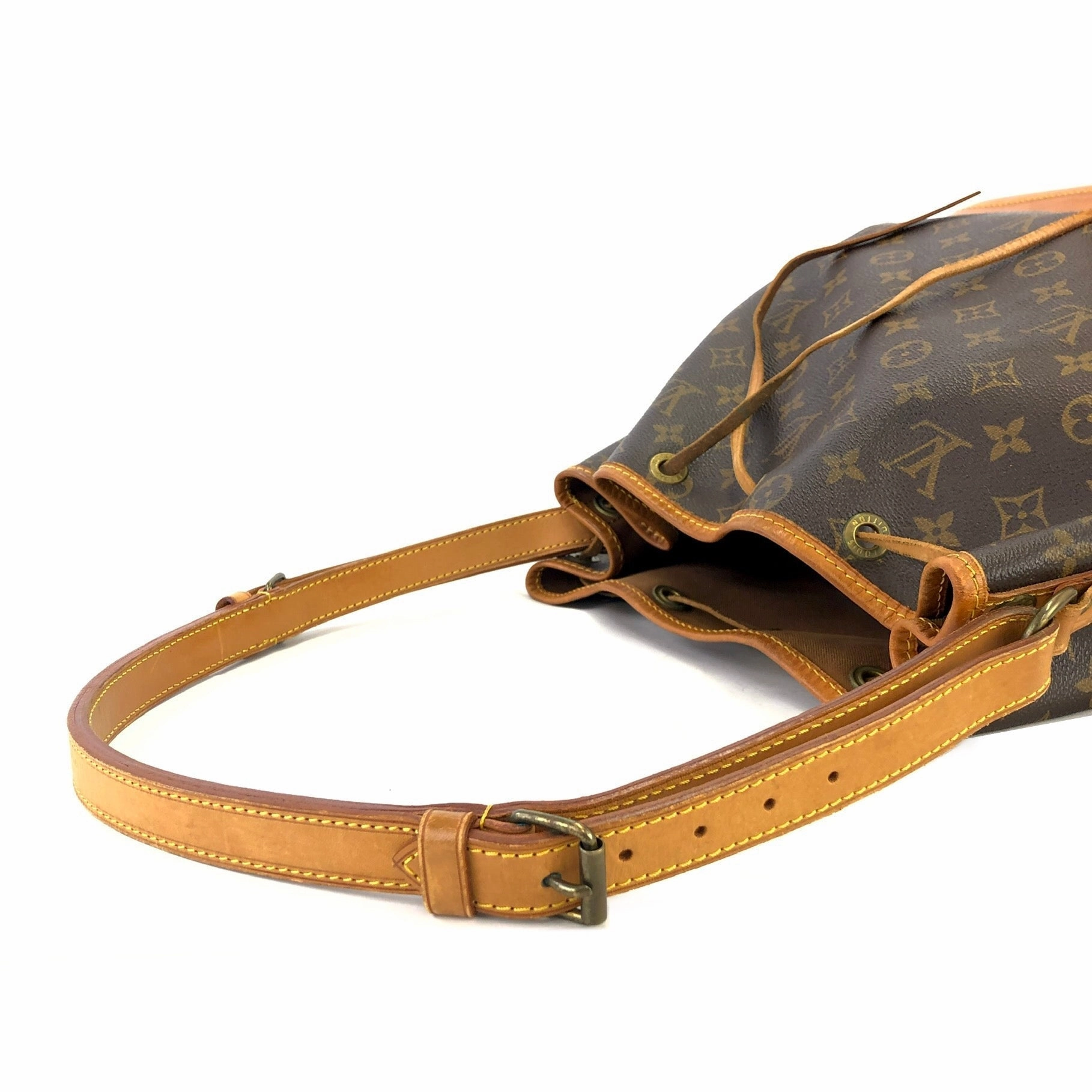 LOUIS VUITTON Monogram Noe M42224 Drawstring Shoulder bag Brown Vintage Old m7wx8x