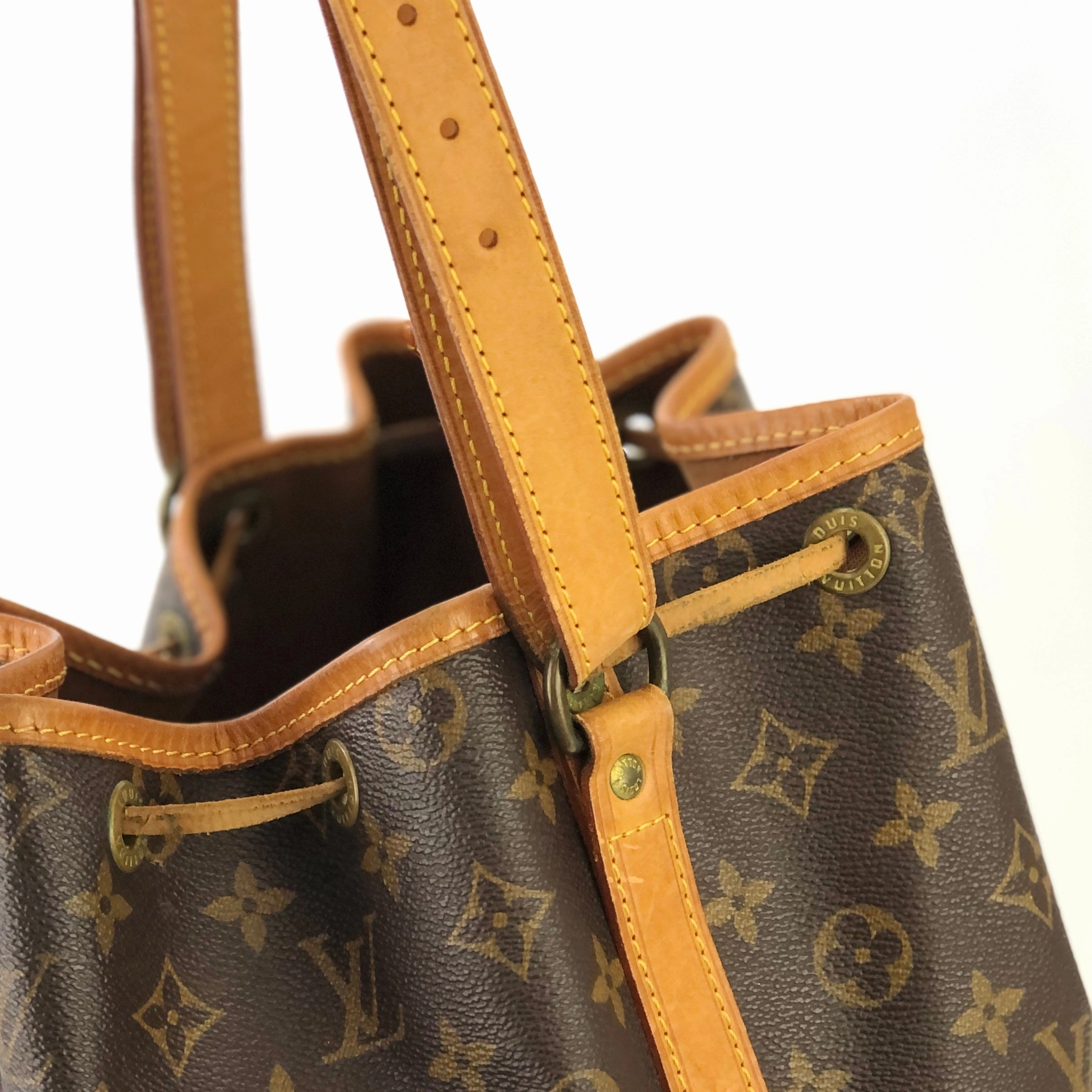 LOUIS VUITTON Monogram Noe M42224 Drawstring Shoulder bag Brown Vintage Old m7wx8x