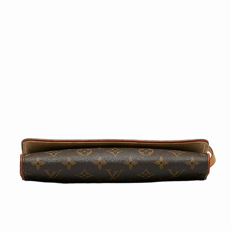 Louis Vuitton Monogram Pocket Twin GM Shoulder Bag M51852 Brown PVC Leather Lady Louis Vuitton