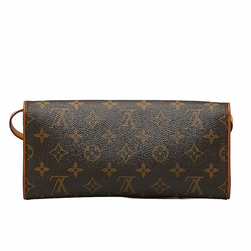 Louis Vuitton Monogram Pocket Twin GM Shoulder Bag M51852 Brown PVC Leather Lady Louis Vuitton