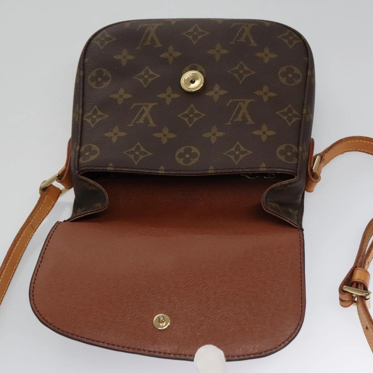 LOUIS VUITTON Monogram Saint Cloud MM Shoulder Bag M51243 LV 107135