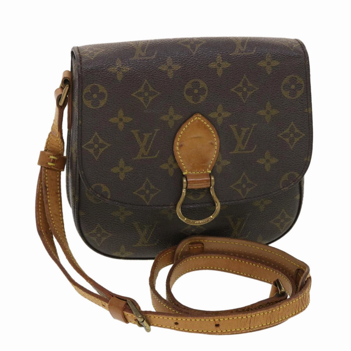 LOUIS VUITTON Monogram Saint Cloud MM Shoulder Bag M51243 LV yk6442