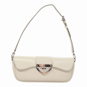 Louis Vuitton Montaigne White Leather Shoulder Bag