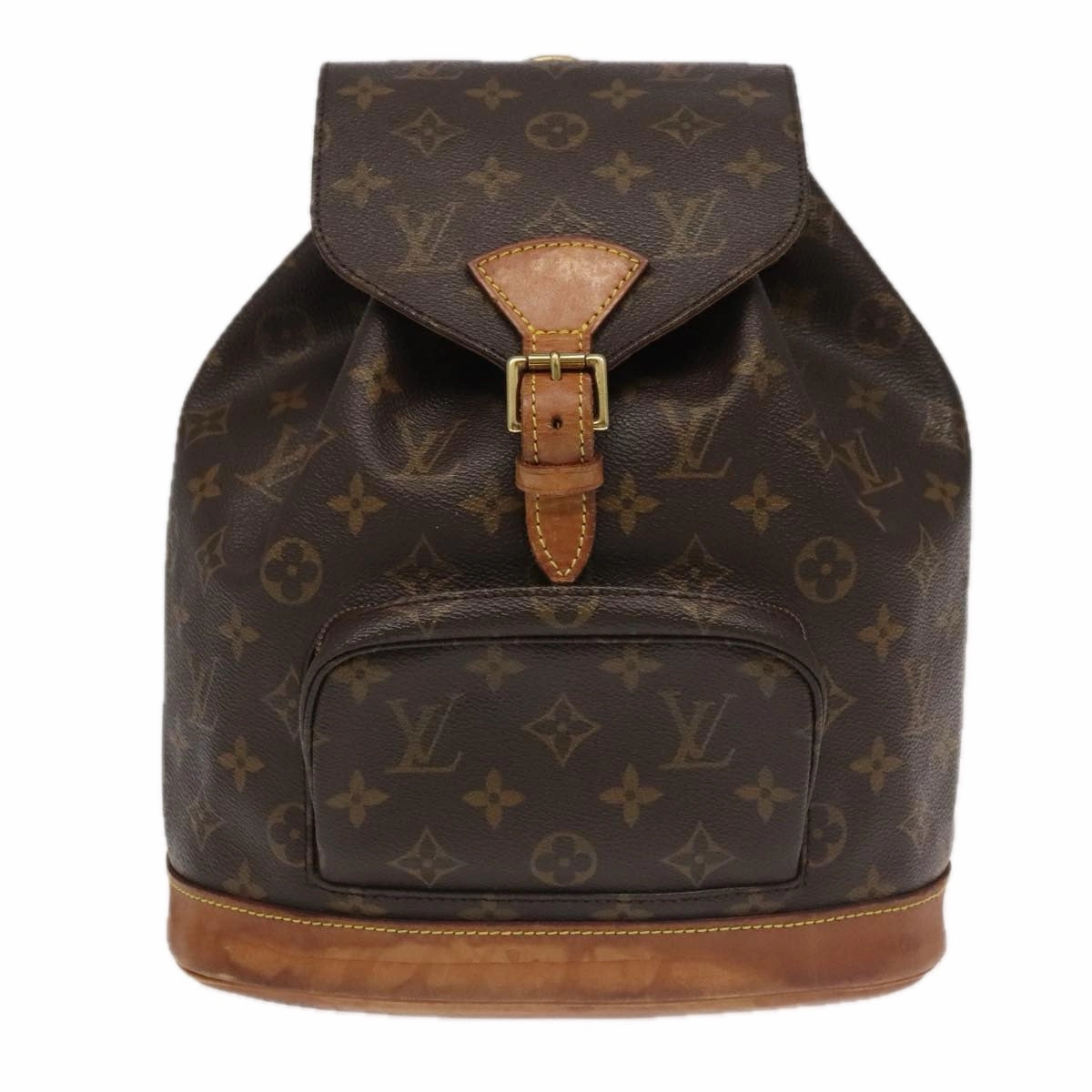 Louis Vuitton Montsouris Mm Brown Canvas Backpack Bag