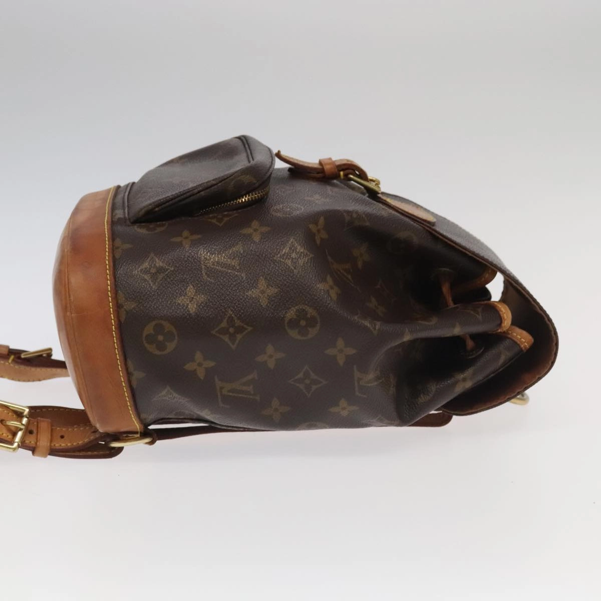 Louis Vuitton Montsouris Mm Brown Canvas Backpack Bag