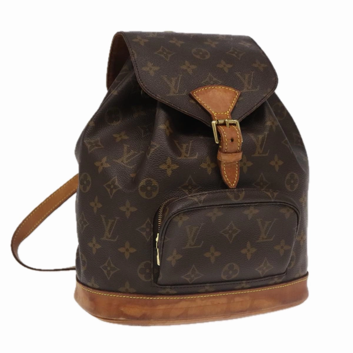 Louis Vuitton Montsouris Mm Brown Canvas Backpack Bag
