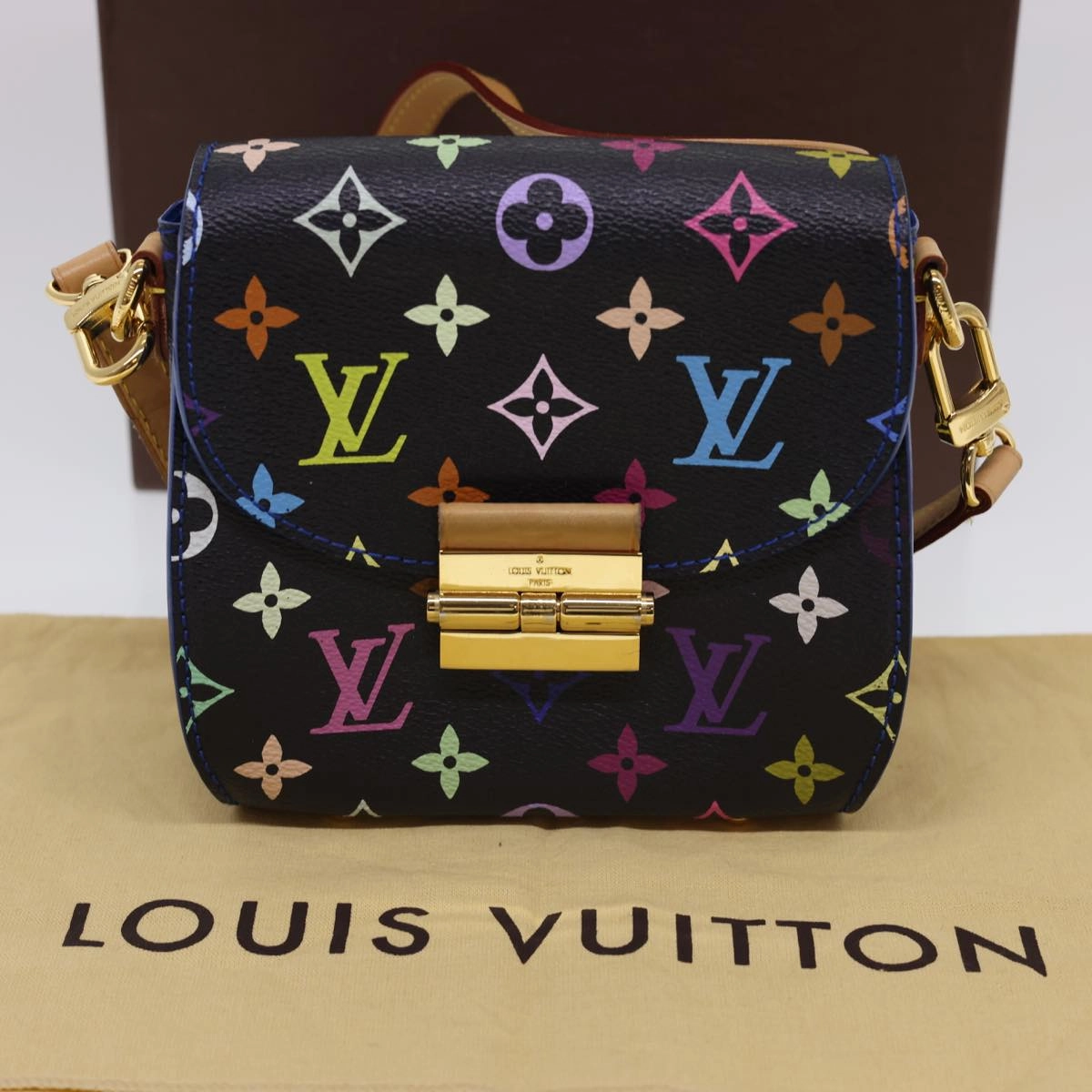 LOUIS VUITTON Multicolor Heart Breaker Shoulder Bag Black M40659 LV 40032A