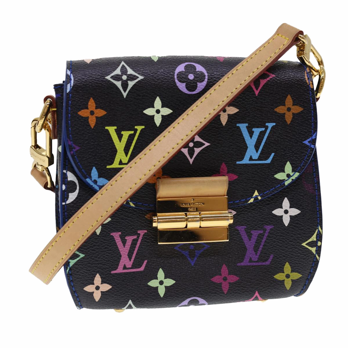 LOUIS VUITTON Multicolor Heart Breaker Shoulder Bag Black M40659 LV 40032A