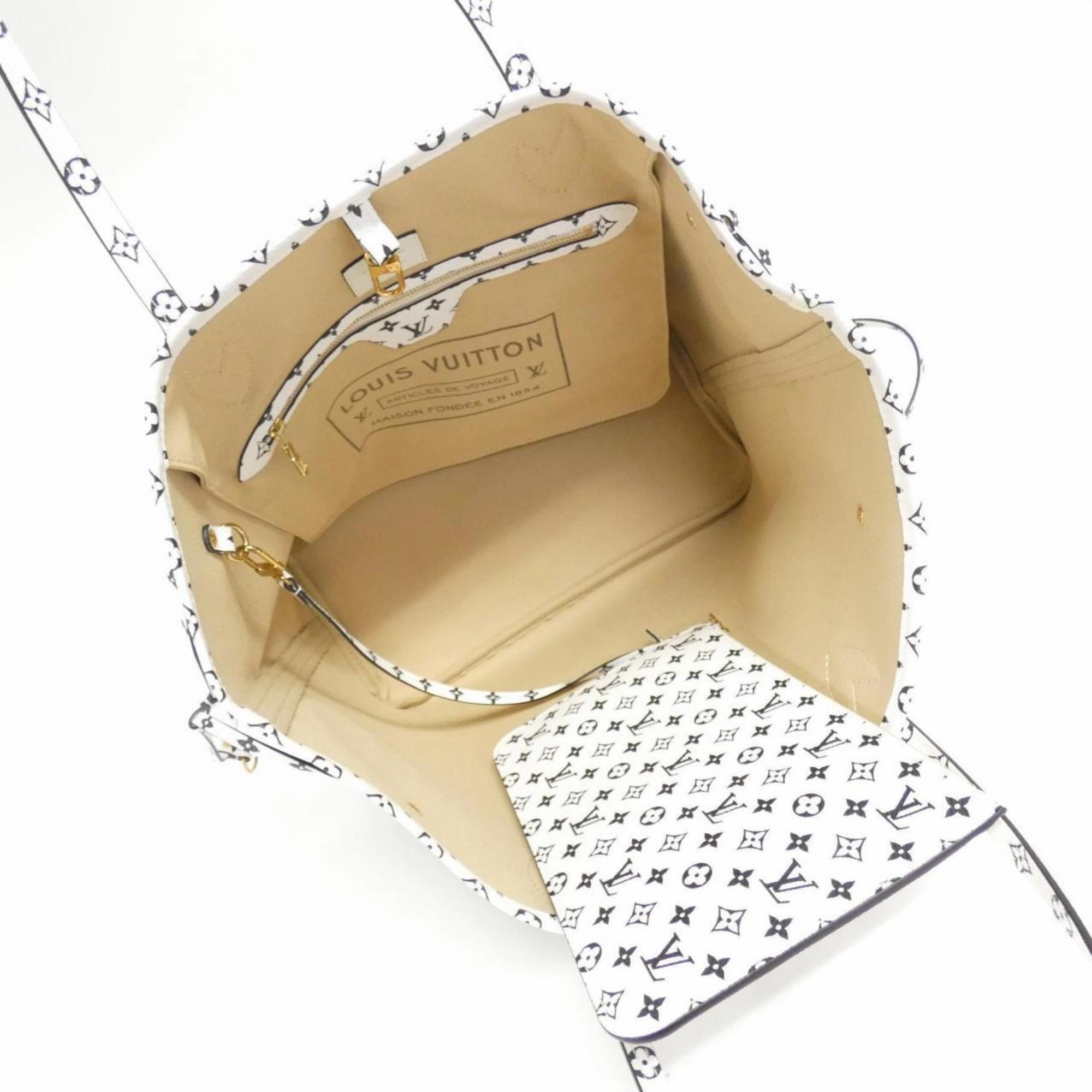 Louis Vuitton Neverfull Mm Leather Tote Bag (Pre-Owned)