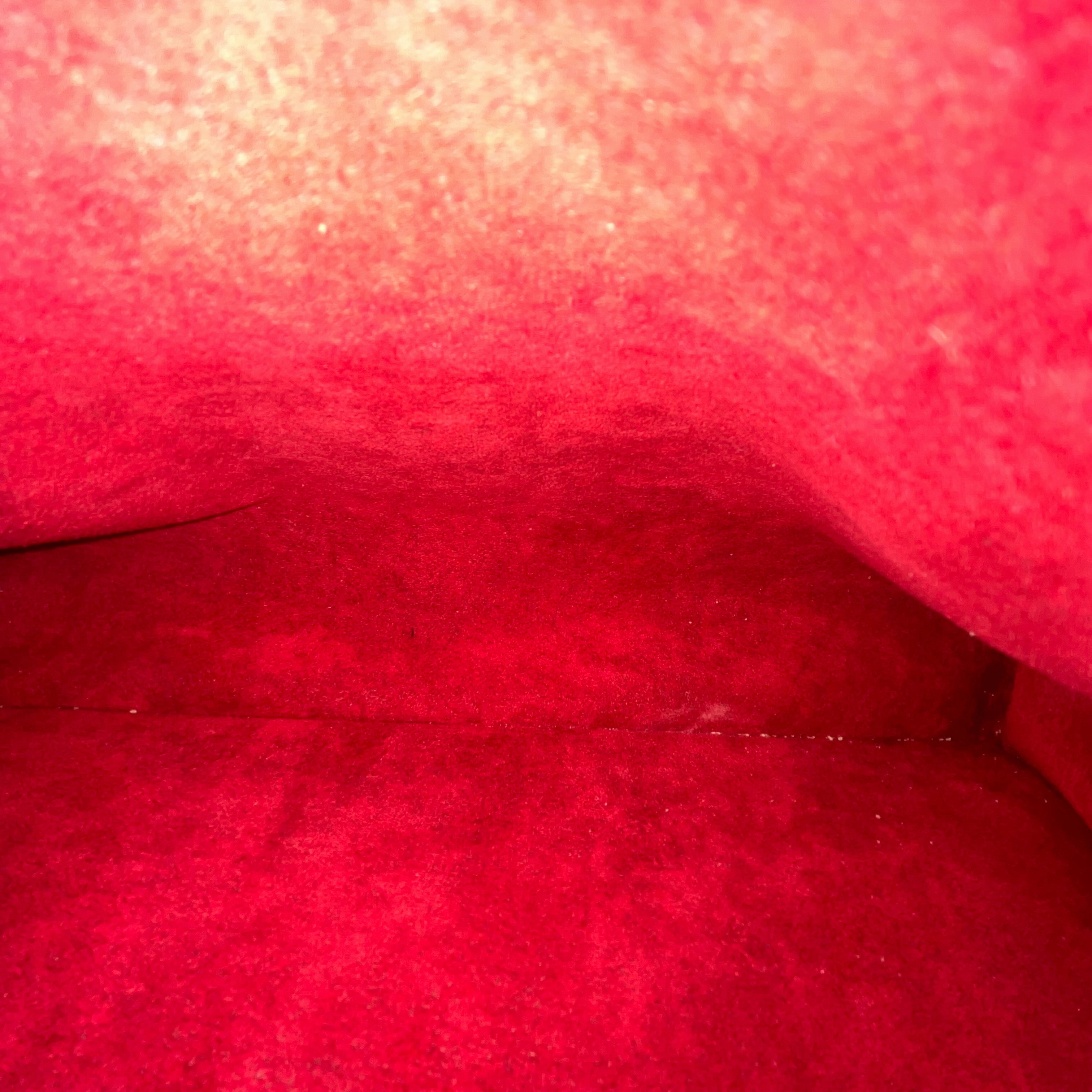 LOUIS VUITTON New Wave Red Leather Chain Tote Bag