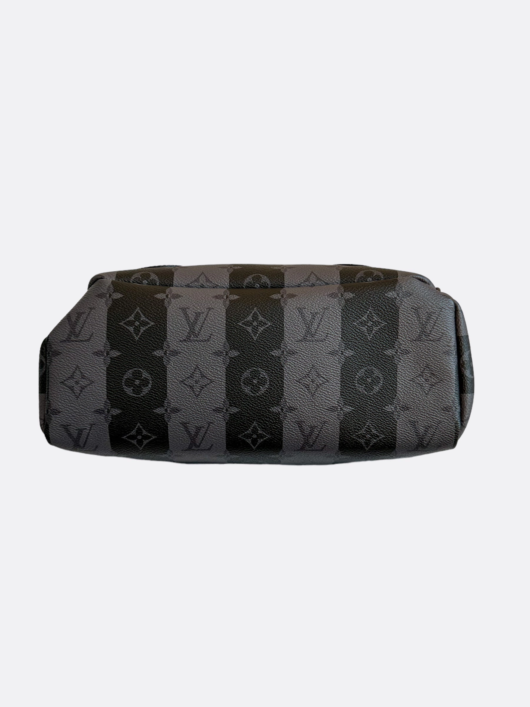Louis Vuitton Nigo Grey Striped Monogram Utilitary Backpack