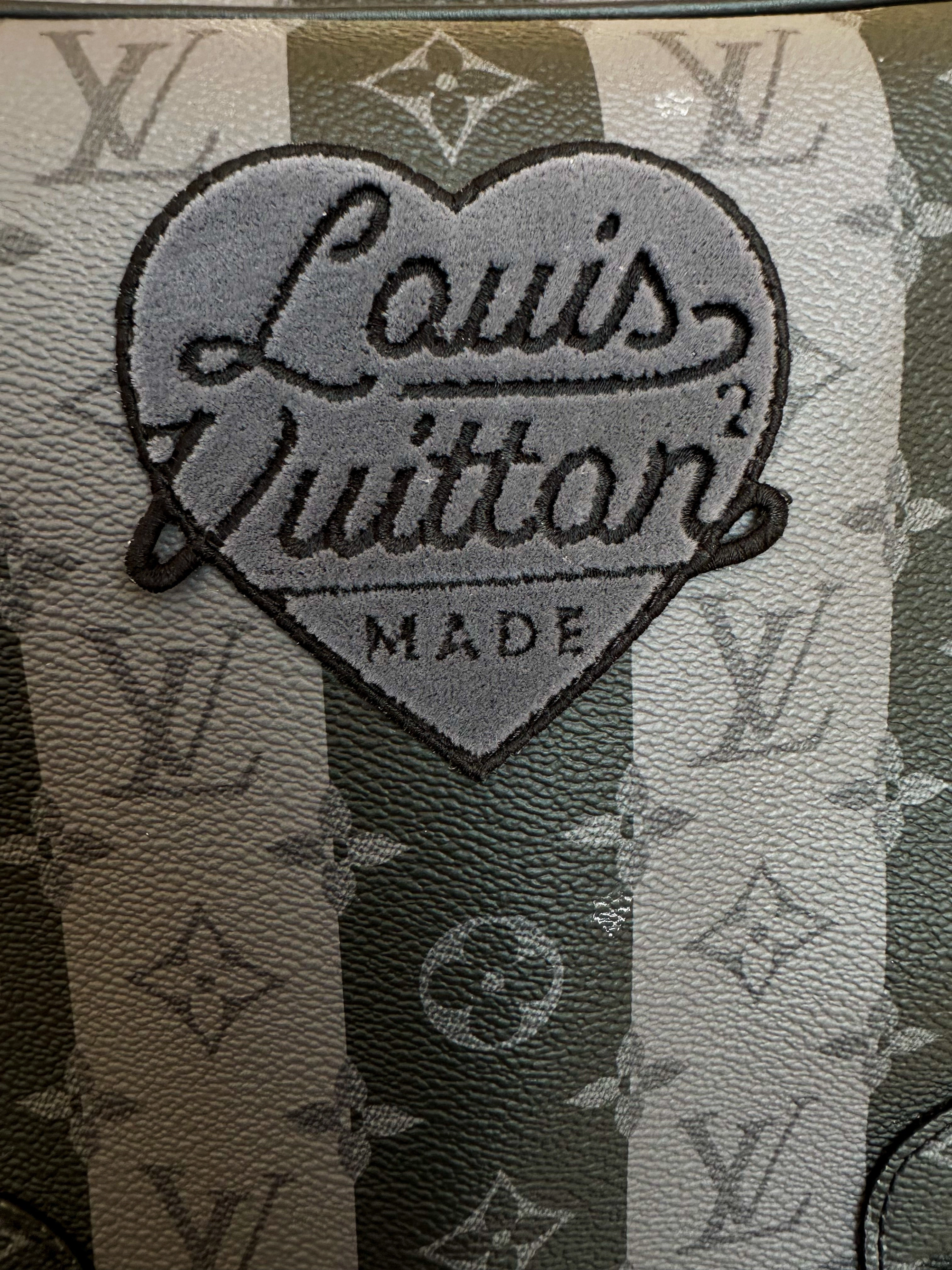 Louis Vuitton Nigo Grey Striped Monogram Utilitary Backpack