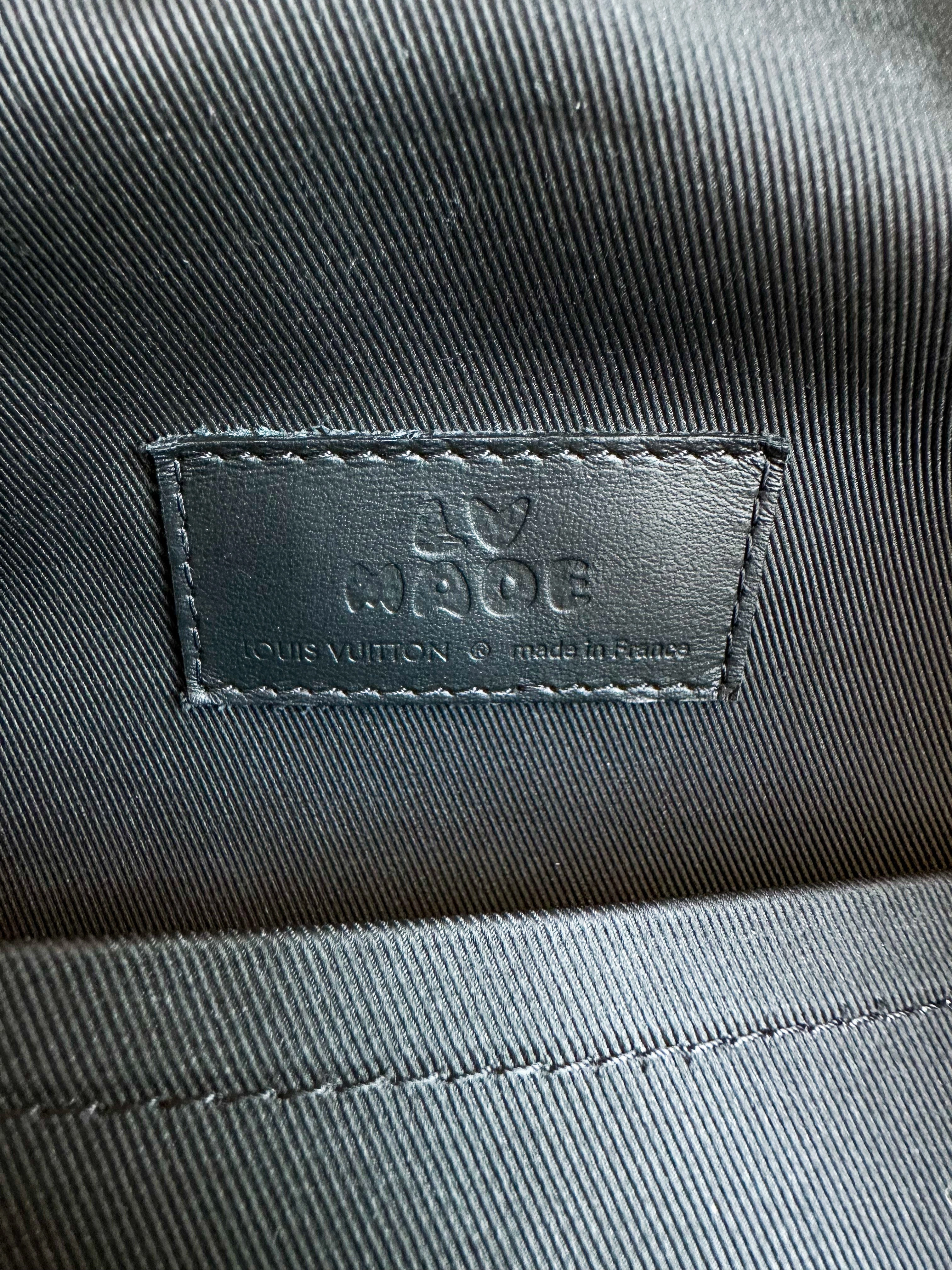 Louis Vuitton Nigo Grey Striped Monogram Utilitary Backpack