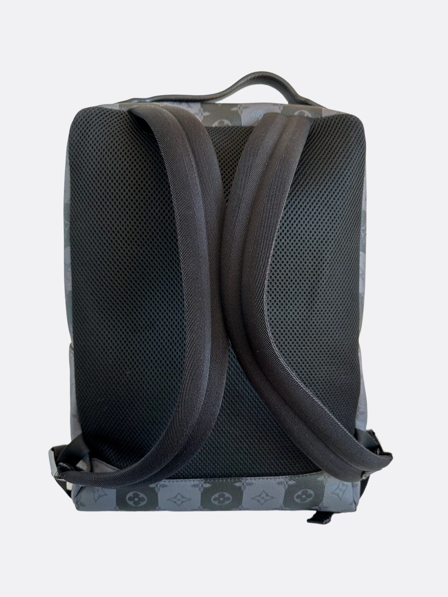 Louis Vuitton Nigo Grey Striped Monogram Utilitary Backpack