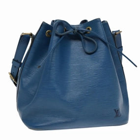 Louis Vuitton Noe Blue Leather Shoulder Bag