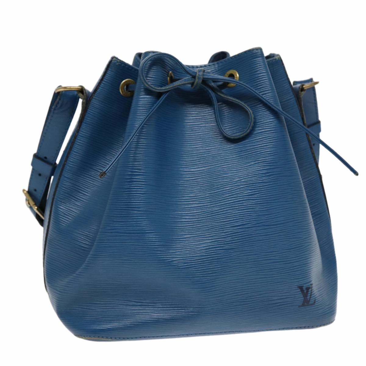 Louis Vuitton Noe Blue Leather Shoulder Bag