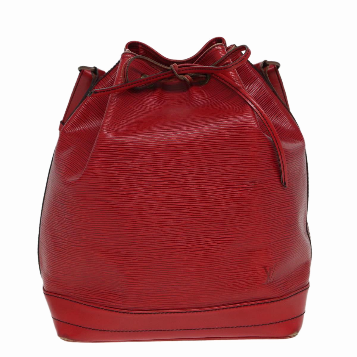 Louis Vuitton Noe Red Leather Shoulder Bag