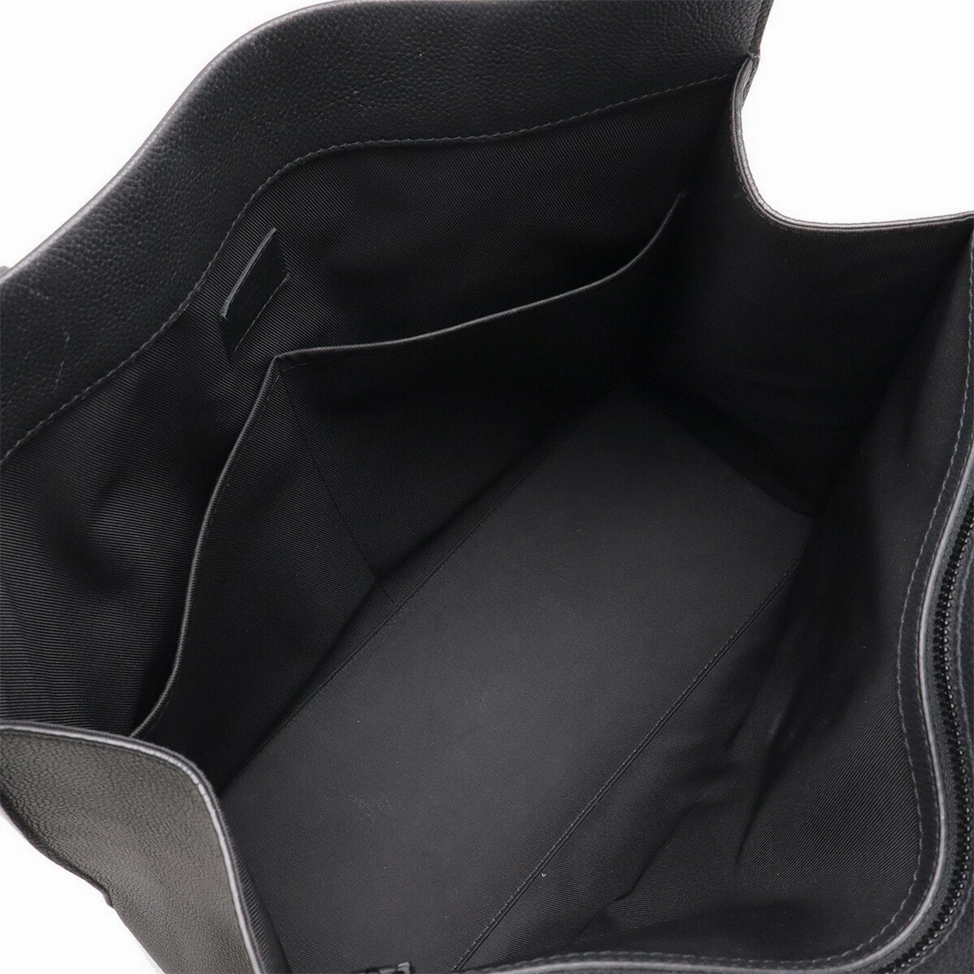 Louis Vuitton Noir Leather Tote Bag (Pre-Owned)