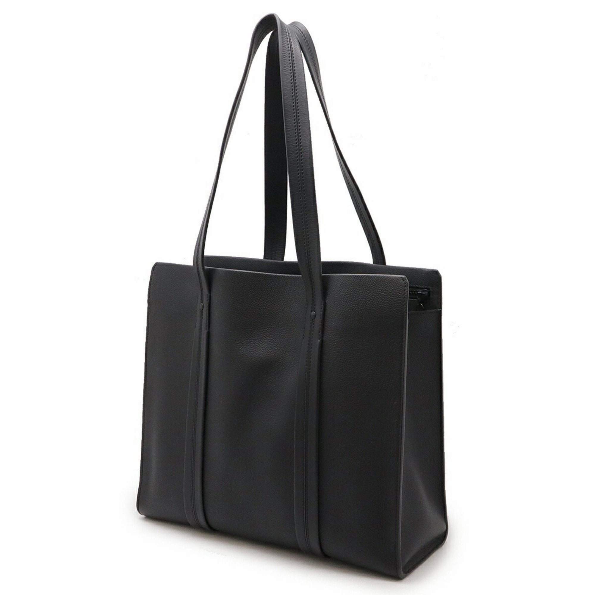 Louis Vuitton Noir Leather Tote Bag (Pre-Owned)