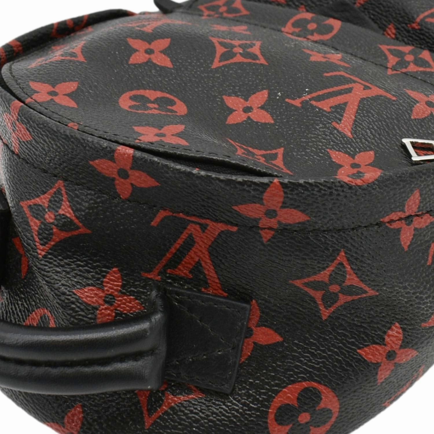 LOUIS VUITTON Palm Springs Infrarouge Mini Monogram Canvas Backpack Bag Black
