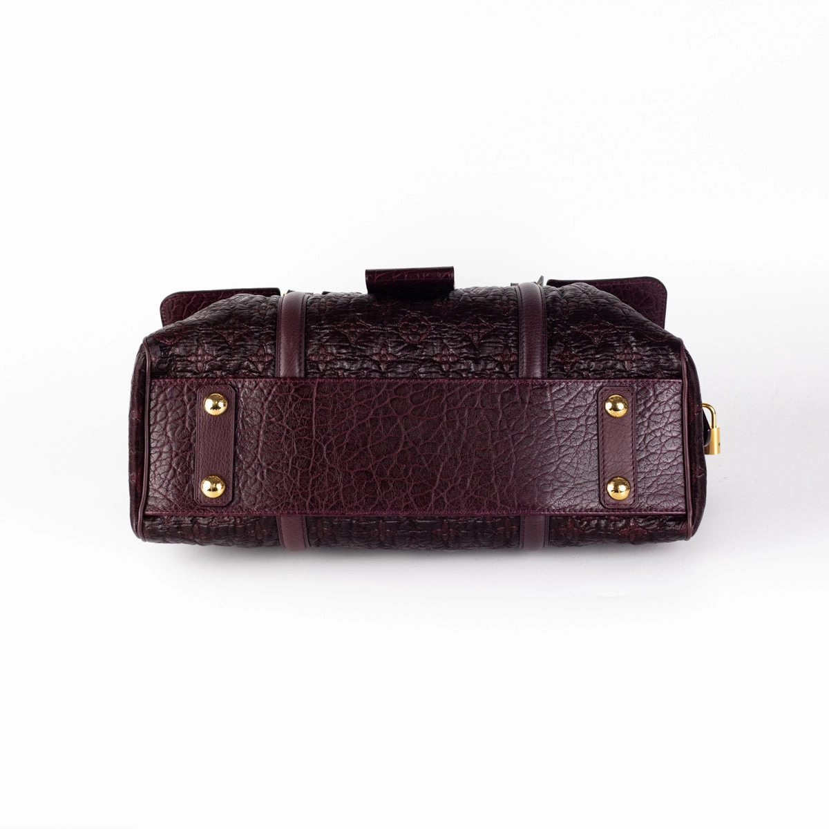 Louis Vuitton Seasonal Tubular Bag Burgundy Croc Embossed