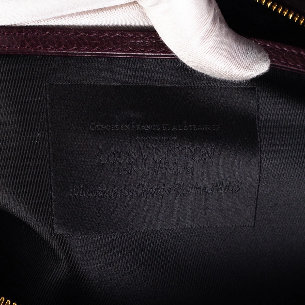 Louis Vuitton Seasonal Tubular Bag Burgundy Croc Embossed