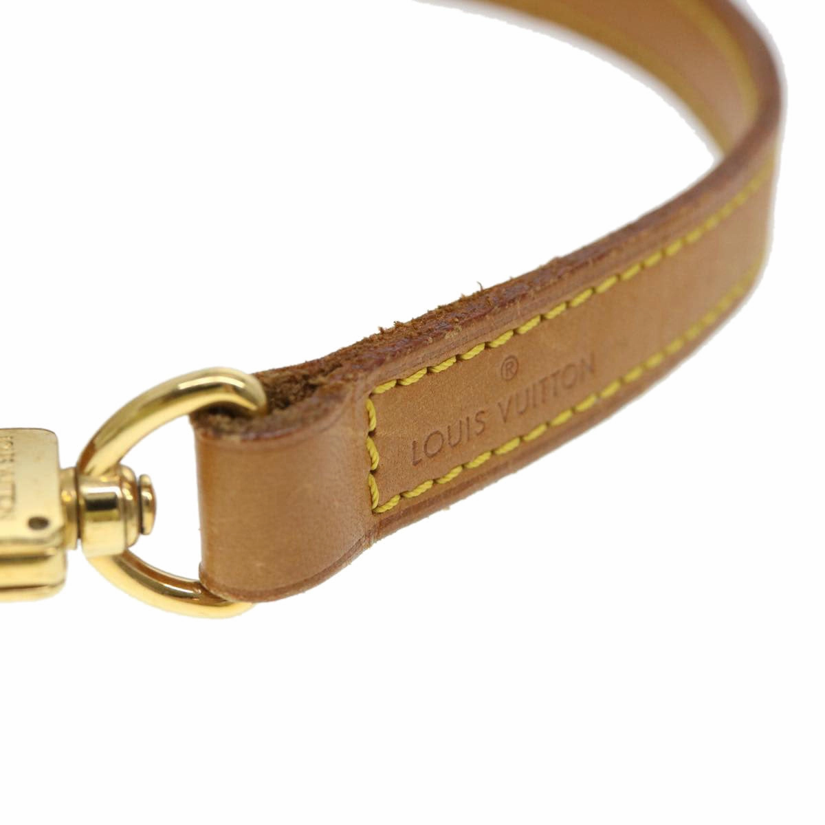 LOUIS VUITTON Shoulder Strap Leather 35.4"" Beige LV 38843