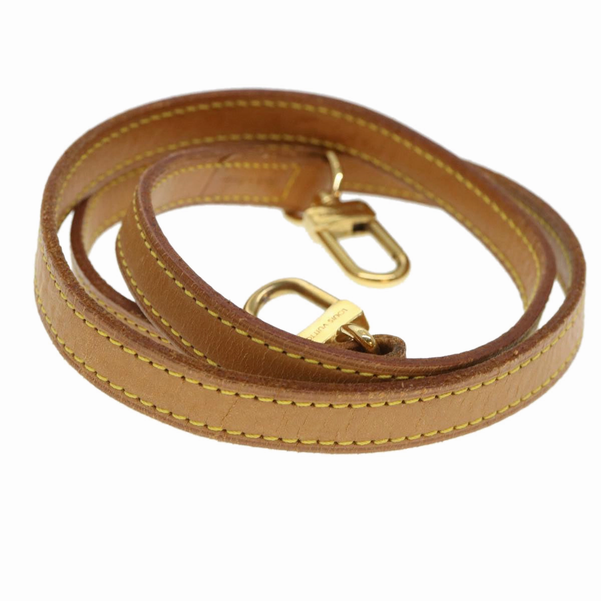 LOUIS VUITTON Shoulder Strap Leather 35.4"" Beige LV 38843